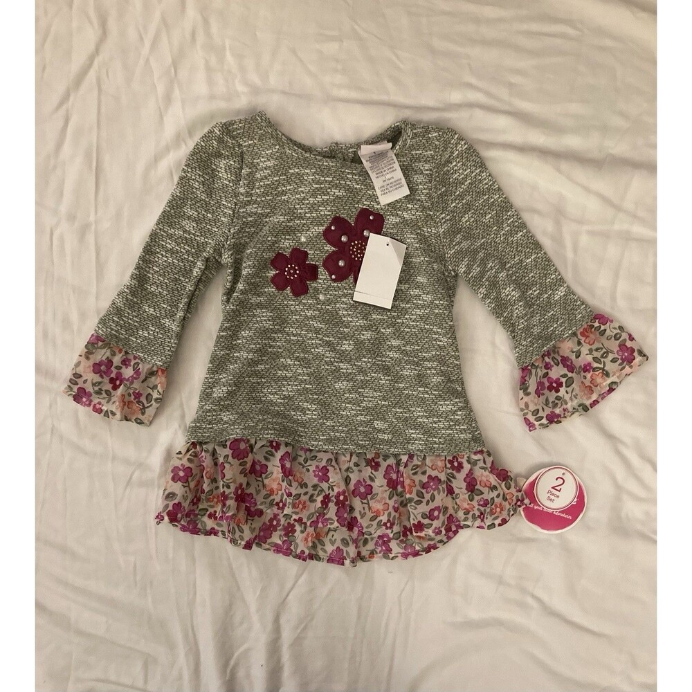 Size 5 Nannette Kids girl clothes - 1 piece Top | flower theme
